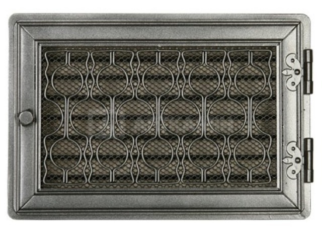 Решітка для каміну Parkanex Stylowa графітова 21×32 з жалюзі
