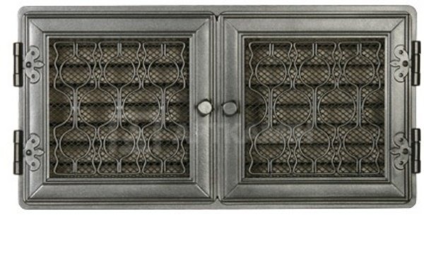 Решетка для камина Parkanex Stylowa графитовая 21×43 с жалюзи