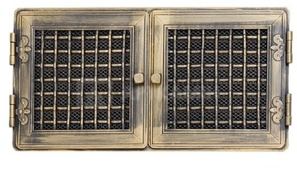 Решітка для каміну Parkanex Stylowa золота патина 21×43