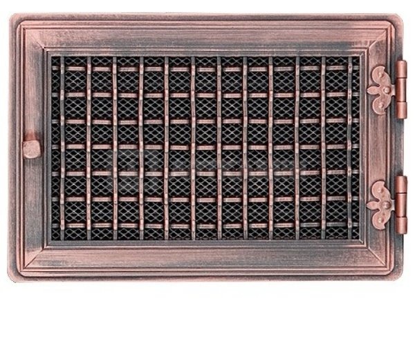 Решітка для каміну Parkanex Stylowa мідна патина 21×32