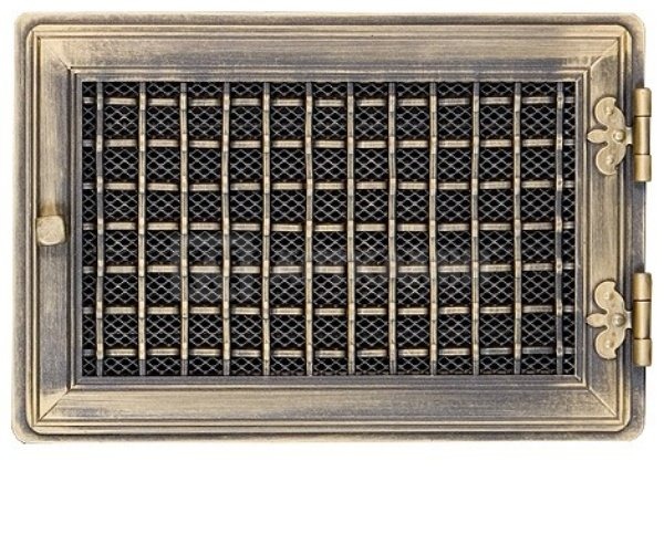 Решетка для камина Parkanex Stylowa золотая патина 21×32