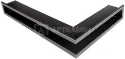 Решітка для каміну Parkanex відкрита права графітова 60×40×6
