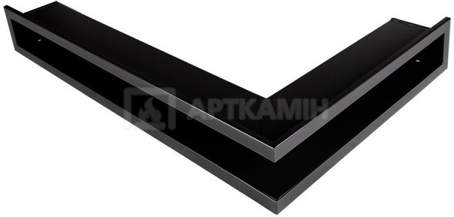 Решетка для камина Parkanex открытая правая черная 80×40×6