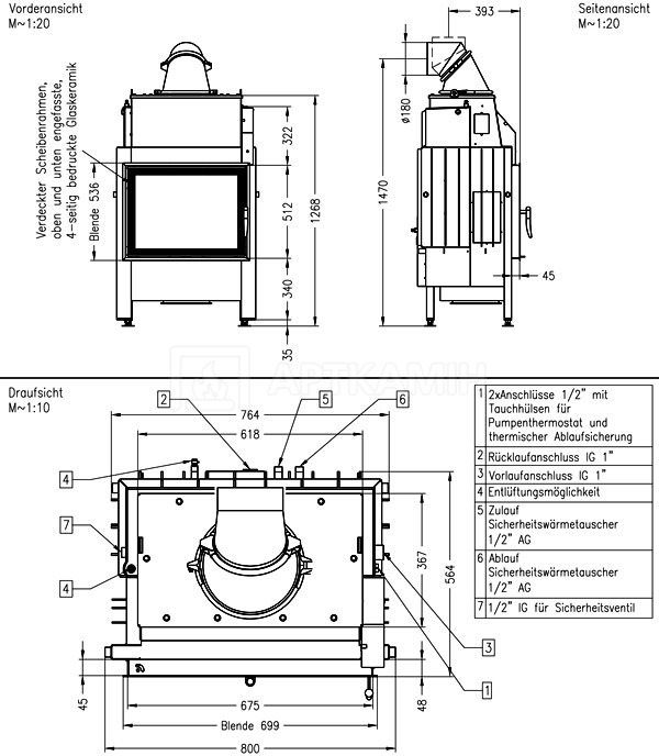 Камінна топка Spartherm Varia 1V-H2O. Фото 3