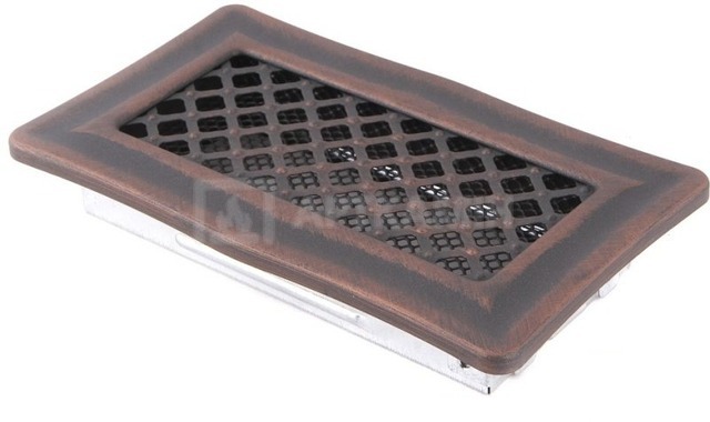 Решетка для камина Parkanex Deco медная патина 10×20