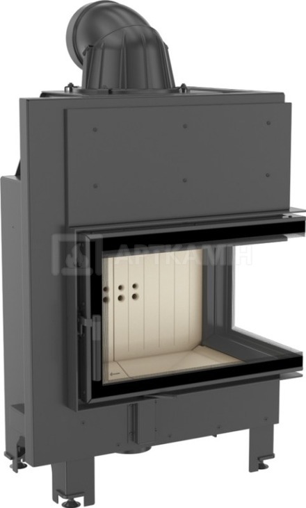Каминная топка Kratki MBM P/BS/SG 10 кВт правая, гнутое стекло. Фото 2