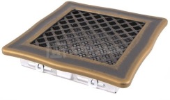 Решітка для каміну Parkanex Deco золота патина 16×16