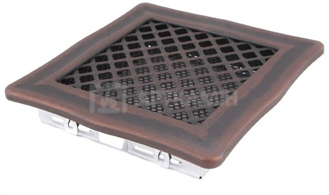 Решетка для камина Parkanex Deco медная патина 16×16