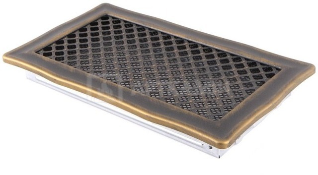 Решетка для камина Parkanex Deco золотая патина 16×32