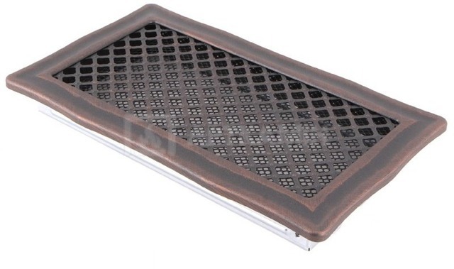 Решетка для камина Parkanex Deco медная патина 16×32