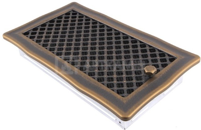 Решетка для камина Parkanex Deco золотая патина 16×32 с жалюзи