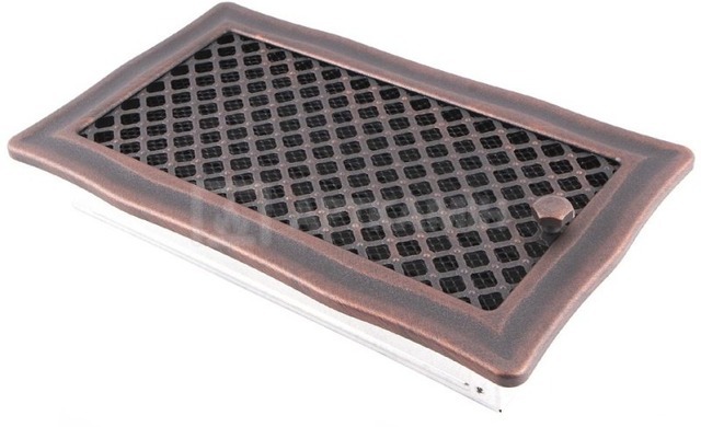 Решетка для камина Parkanex Deco медная патина 16×32 с жалюзи