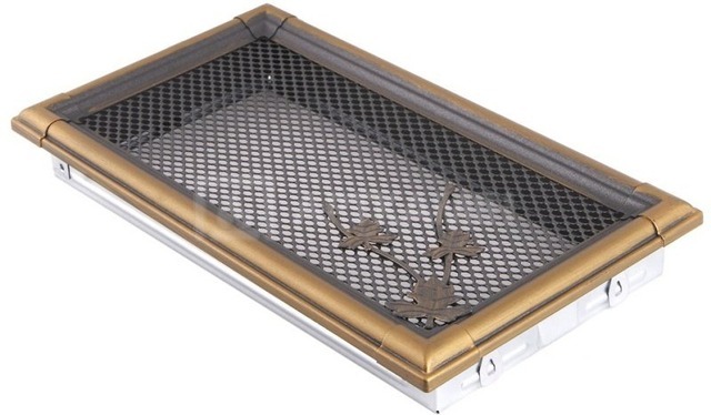 Решітка для каміну Parkanex Retro золота патина 16×32