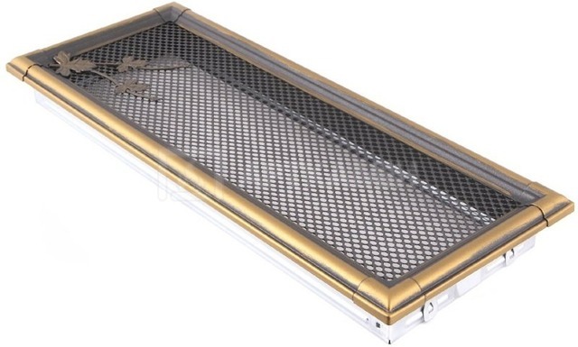 Решітка для каміну Parkanex Retro золота патина 16×45