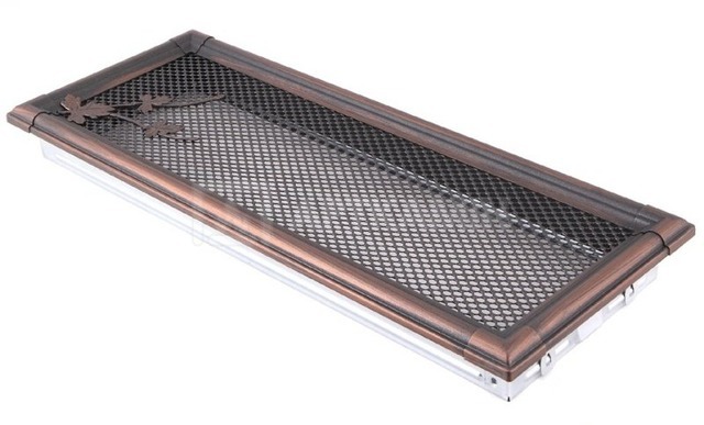 Решітка для каміну Parkanex Retro мідна патина 16×45