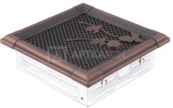 Решітка для каміну Parkanex Retro мідна патина 16×16 з жалюзі