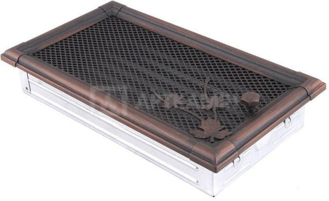 Решітка для каміну Parkanex Retro мідна патина 16×32 з жалюзі