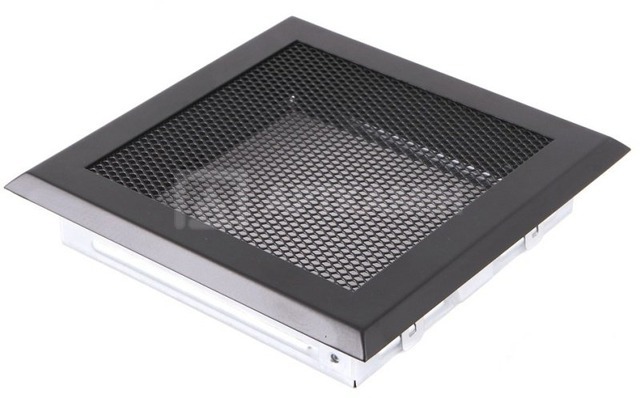 Решетка для камина Parkanex черная 16×16