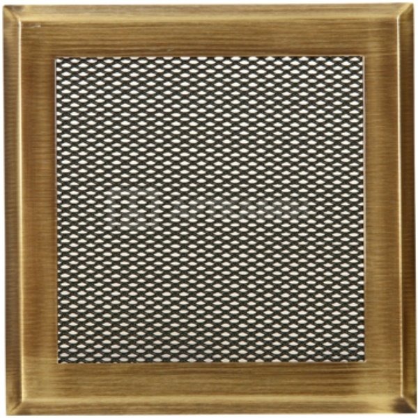 Решетка для камина Parkanex латунь-патина 16×16