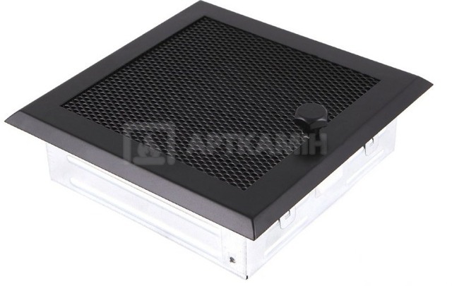 Решетка для камина Parkanex черная 16×16 с жалюзи