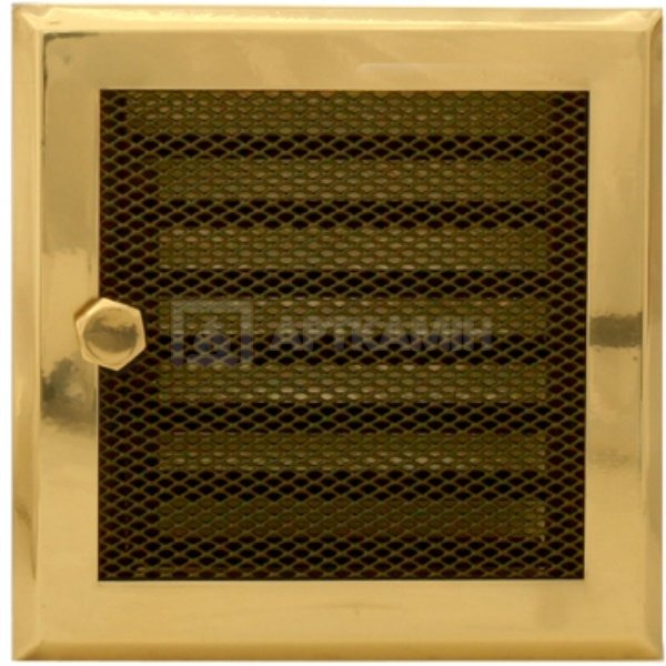 Решітка для каміну Parkanex латунь 16×16 з жалюзі