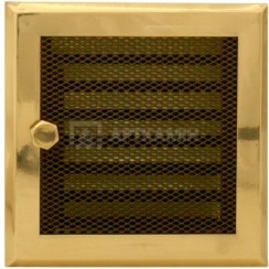 Решітка для каміну Parkanex латунь 16×16 з жалюзі