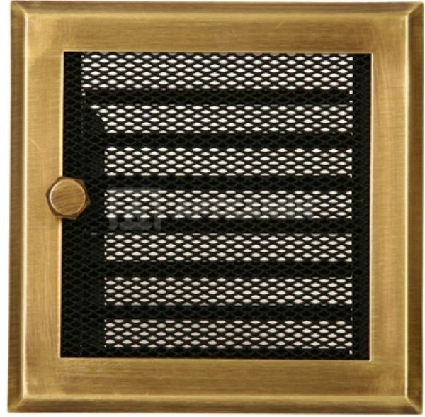 Решетка для камина Parkanex латунь-патина 16×16 с жалюзи