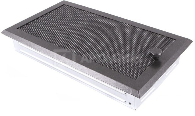 Решетка для камина Parkanex графитовая 16×32 с жалюзи