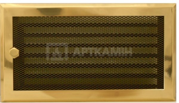 Решітка для каміну Parkanex латунь 16×32 з жалюзі