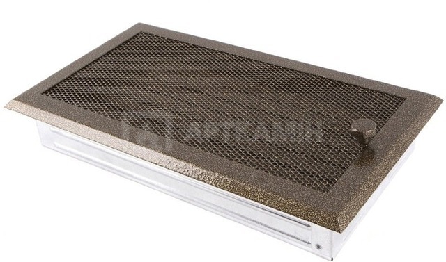Решетка для камина Parkanex старое золото 16×32 с жалюзи