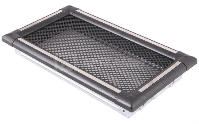 Решітка для каміну Parkanex Exclusive графітова, нержавійка 16×32