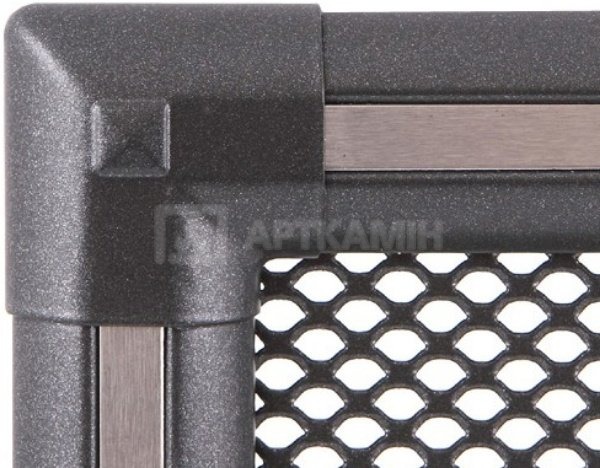 Решітка для каміну Parkanex Exclusive графітова, нержавійка 16×45. Фото 2