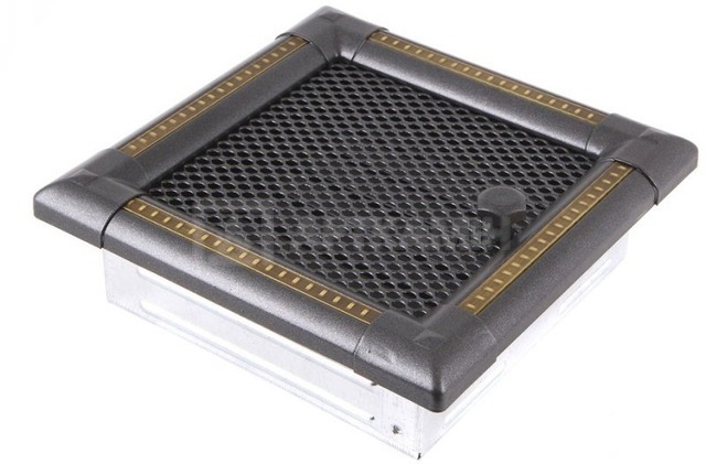 Решітка для каміну Parkanex Exclusive графітова, латунь-патина 16×16 з жалюзі