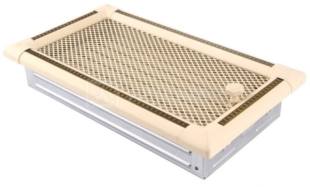 Решетка для камина Parkanex Exclusive слоновая кость, латунь-патина 16×32 с жалюзи