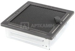 Решетка для камина Parkanex Trend графитовая 16×16 с жалюзи