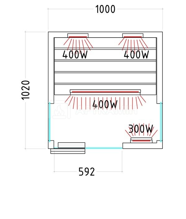 Інфрачервона кабіна Sentiotec Phönix Small 100x100x200 см (1-030-313). Фото 2