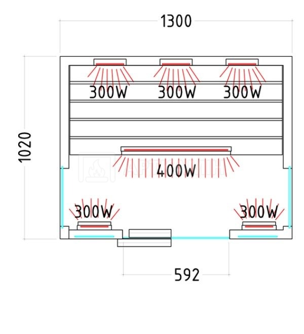 Інфрачервона кабіна Sentiotec Phönix Medium 130x100x200 см (1-030-314). Фото 2