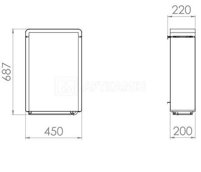 Електрокам'янка Sentiotec Concept R mini 3,5 кВт (1-030-892) срібло. Фото 2