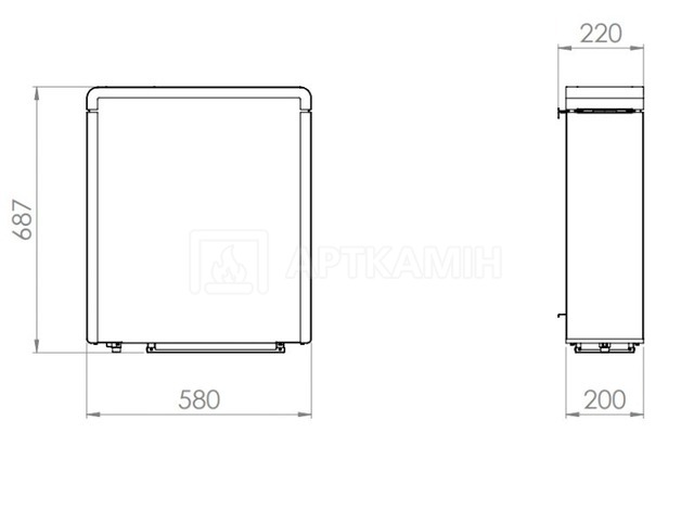 Електрокам'янка Sentiotec Concept R mini Combi 3,5 кВт (1-041-405) срібло. Фото 2