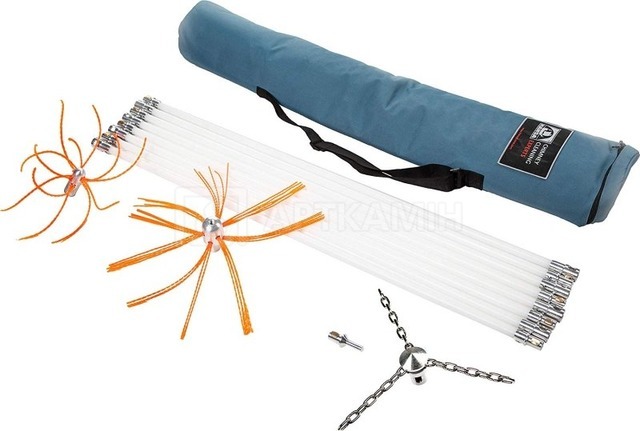 Профессиональный роторный набор для чистки дымохода Hansa Tornado Pro (1м x 8 шт)