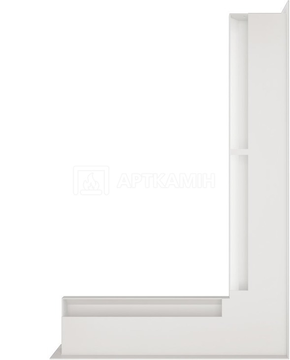Решетка для камина Saven Loft Angle NP 6x60x40 белая. Фото 3