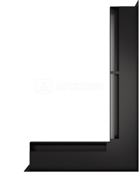 Решітка для каміну Saven Loft Angle NP 6x60x40 чорна. Фото 3