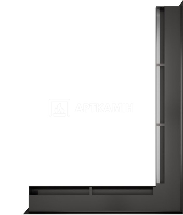 Решетка для камина Saven Loft Angle NP 6x80x60 графит. Фото 3