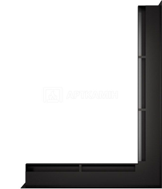 Решетка для камина Saven Loft Angle NP 6x80x60 черная. Фото 3