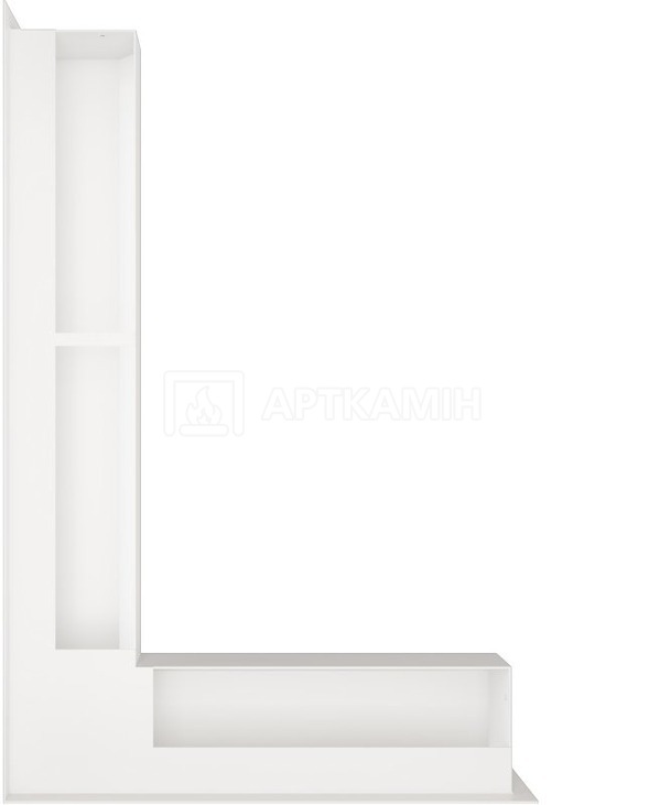 Решетка для камина Saven Loft Angle NL 9x40x60 белая. Фото 3