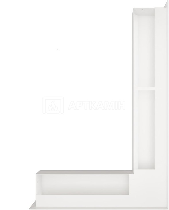 Решетка для камина Saven Loft Angle NP 9x60x40 белая. Фото 3