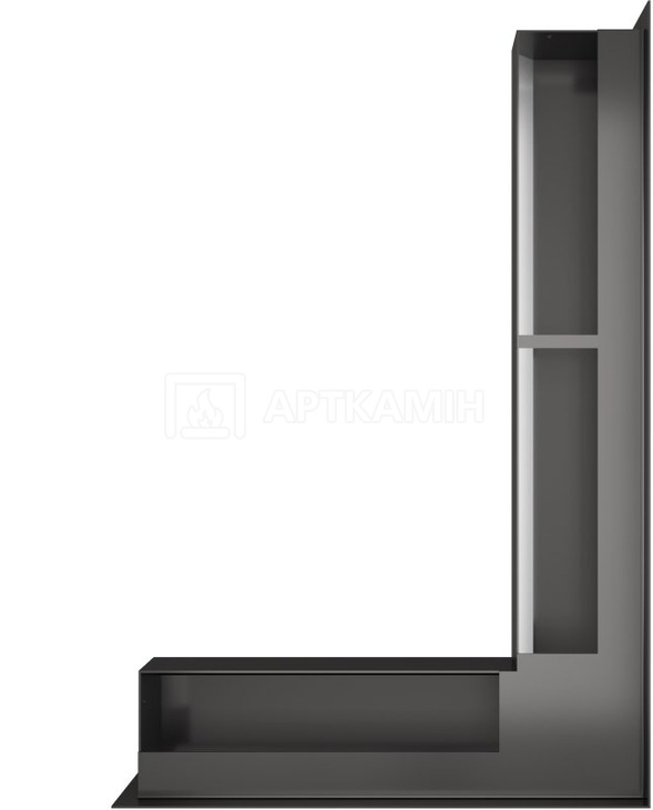 Решетка для камина Saven Loft Angle NP 9x60x40 графит. Фото 3