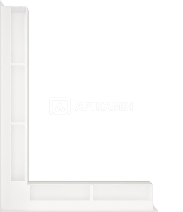 Решітка для каміну Saven Loft Angle NL 9x60x80 біла. Фото 3