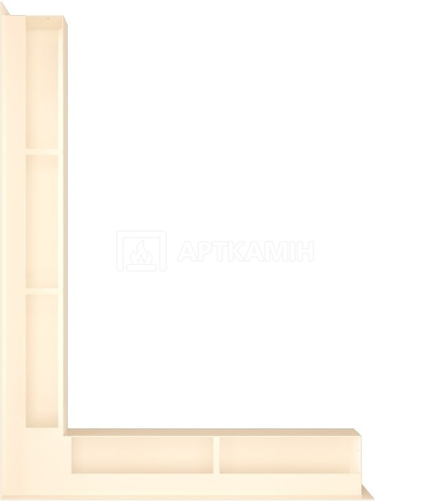 Решетка для камина Saven Loft Angle NL 9x60x80 кремовая. Фото 3