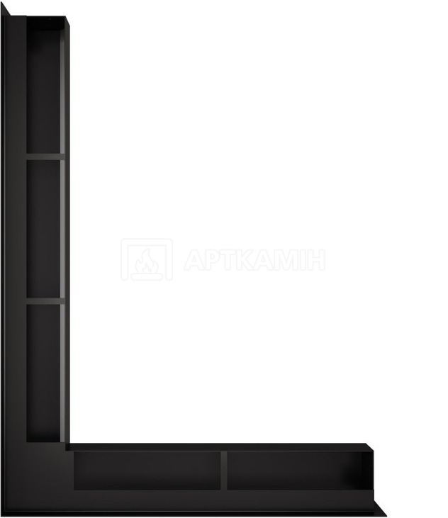 Решітка для каміну Saven Loft Angle NL 9x60x80 чорна. Фото 3